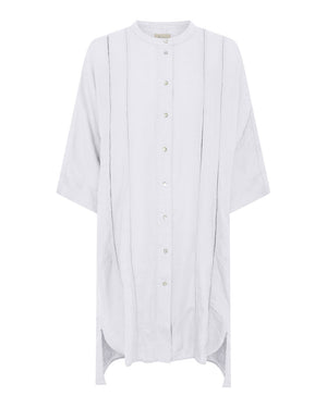 FRAU Seoul lang skjorte i 100% hør Shirt Bright White