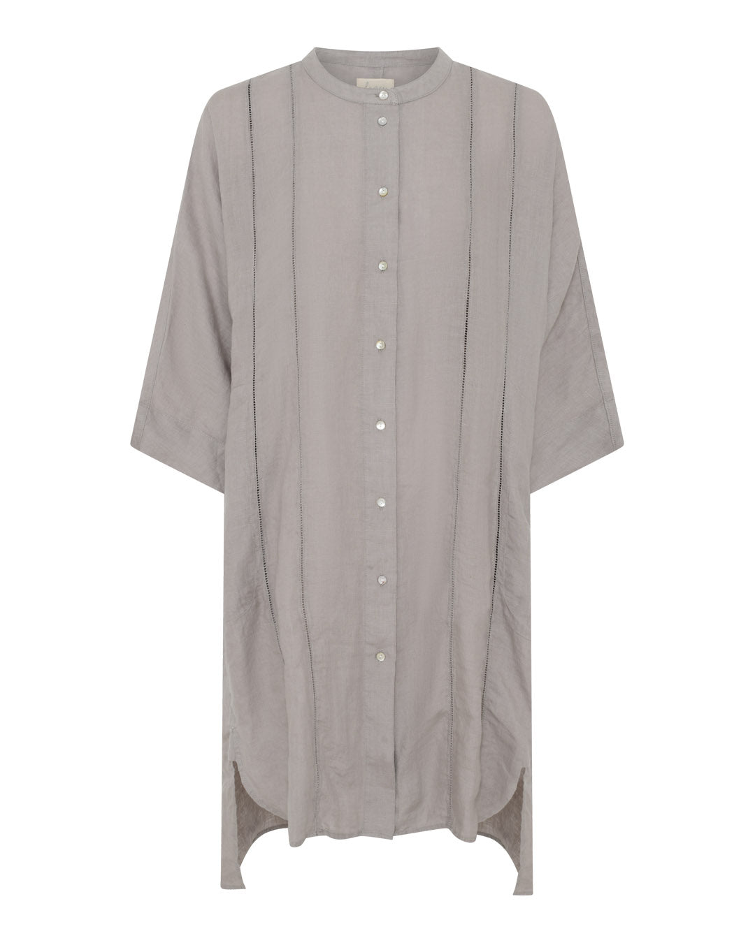 FRAU Seoul lang skjorte i 100% hør Shirt Dove