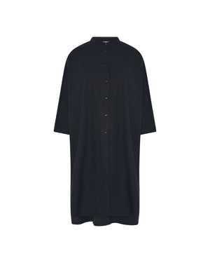 FRAU Seoul lang uldskjorte Long shirt Dark Navy