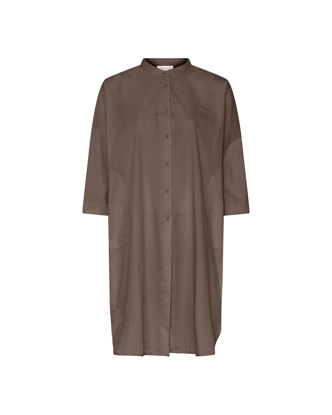 FRAU Seoul lang uldskjorte Long shirt Walnut