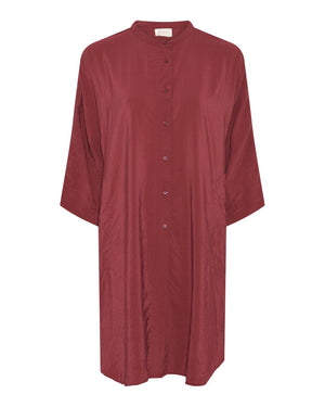 FRAU Seoul lang viskose skjorte Shirt Rose Brown