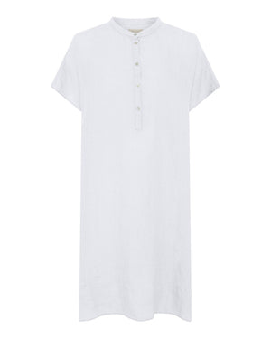 FRAU Seoul ss 100% hør kjole Dress Bright White