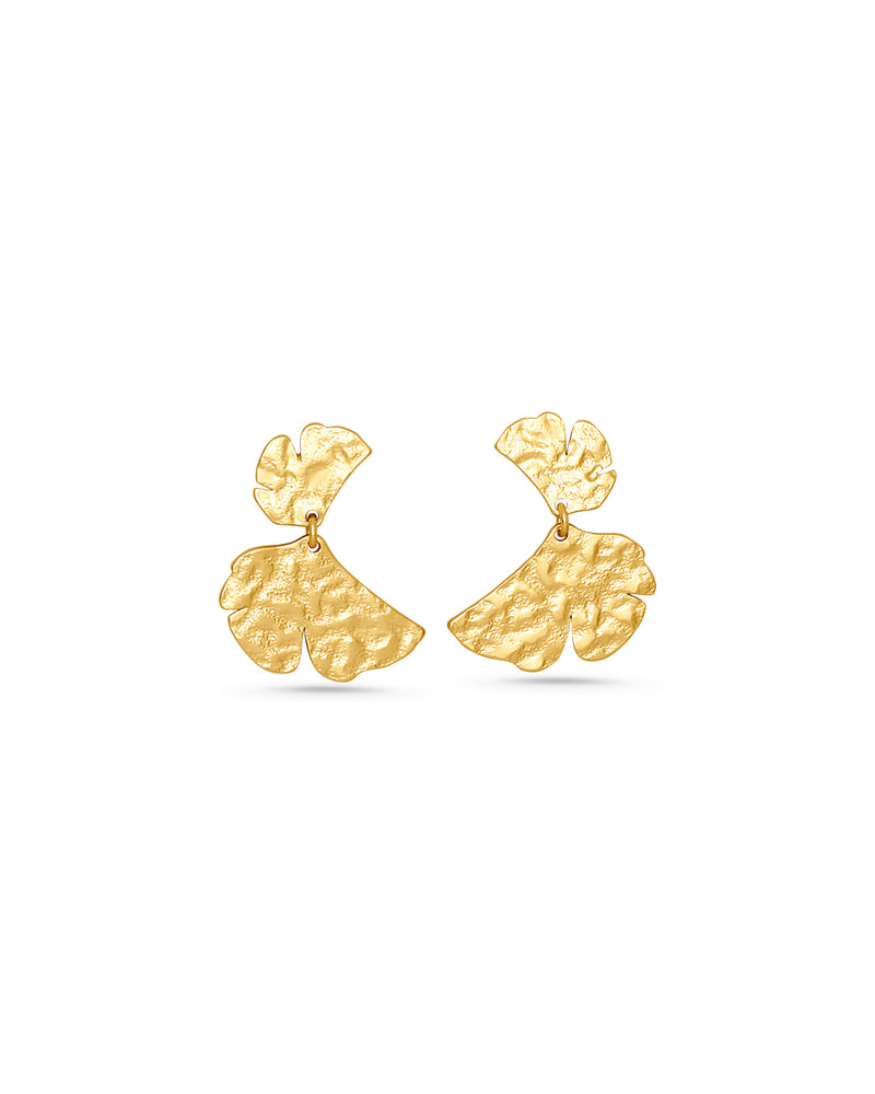 FRAU Sevilla forgyldte øreringe Earring Matt 18K Gold plated