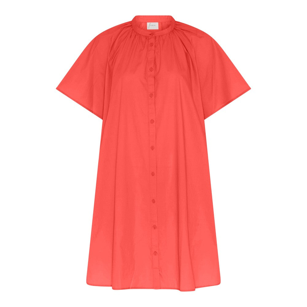 FRAU Siena kortærmet kjole Dress Hot Coral