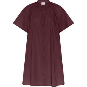 FRAU Siena kortærmet kjole Dress Red Mahogany