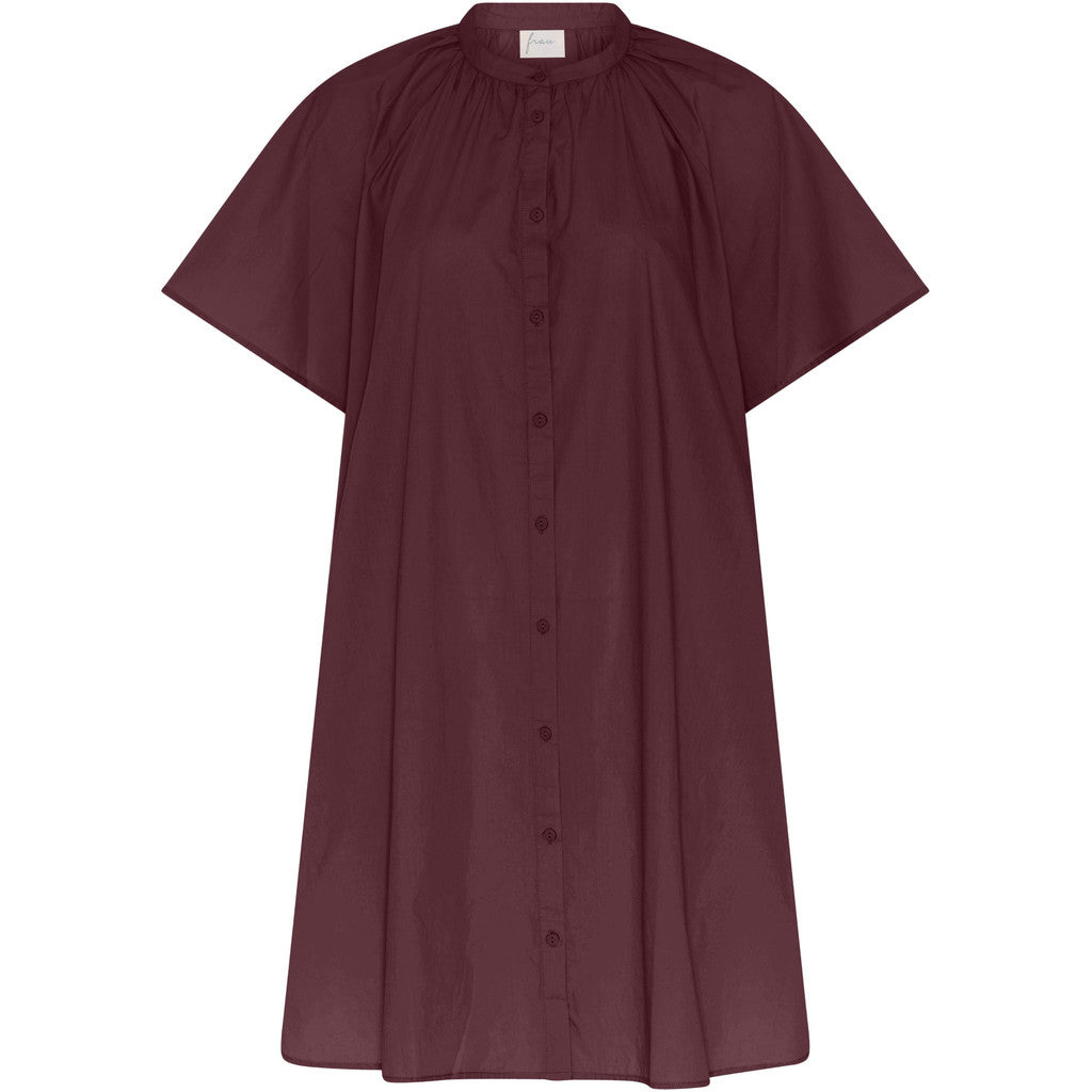 FRAU Siena kortærmet kjole Dress Red Mahogany
