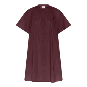 FRAU Siena kortærmet kjole Dress Red Mahogany