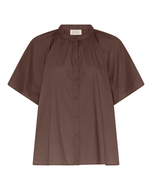 FRAU Siena kortærmet skjorte Shirt Coffee Quartz