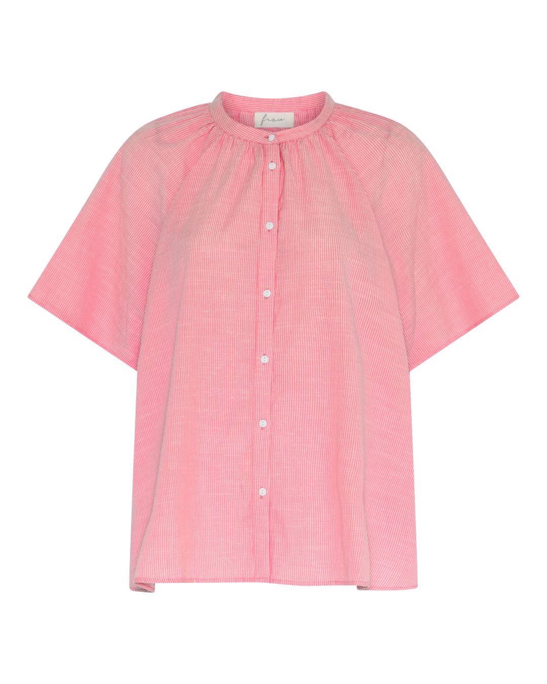 FRAU Siena kortærmet skjorte Shirt Hot Coral Stripe