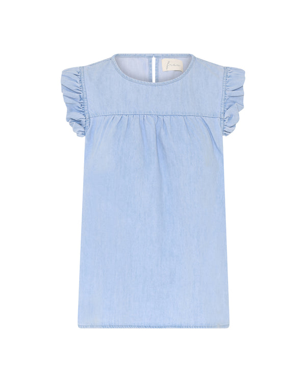 FRAU Stockholm denim top Top Light blue denim