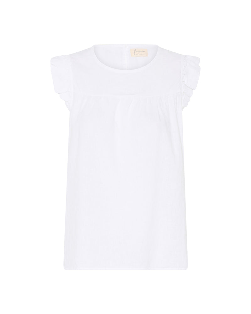 FRAU Stockholm hør top Top Bright White