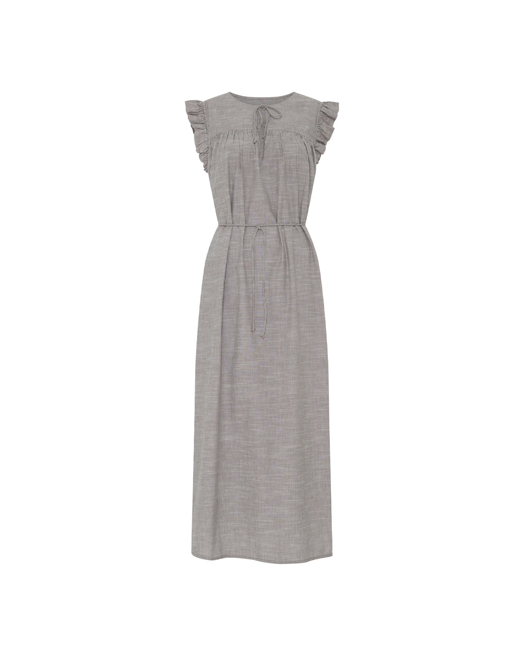 FRAU Stockholm kjole Dress Coffee Quartz Stripe