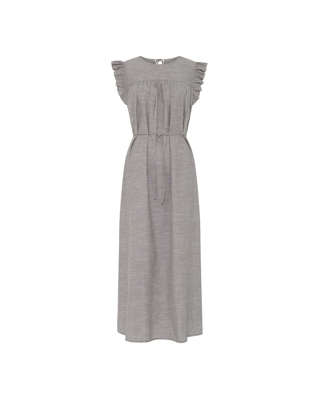 FRAU Stockholm kjole Dress Coffee Quartz Stripe