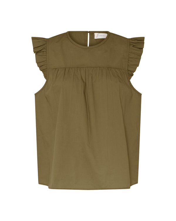 FRAU Stockholm top Top Military Olive