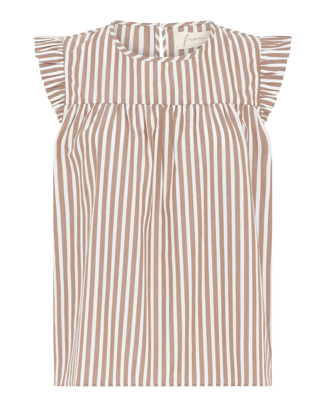 FRAU Stockholm top Top Coffee Wide Stripe