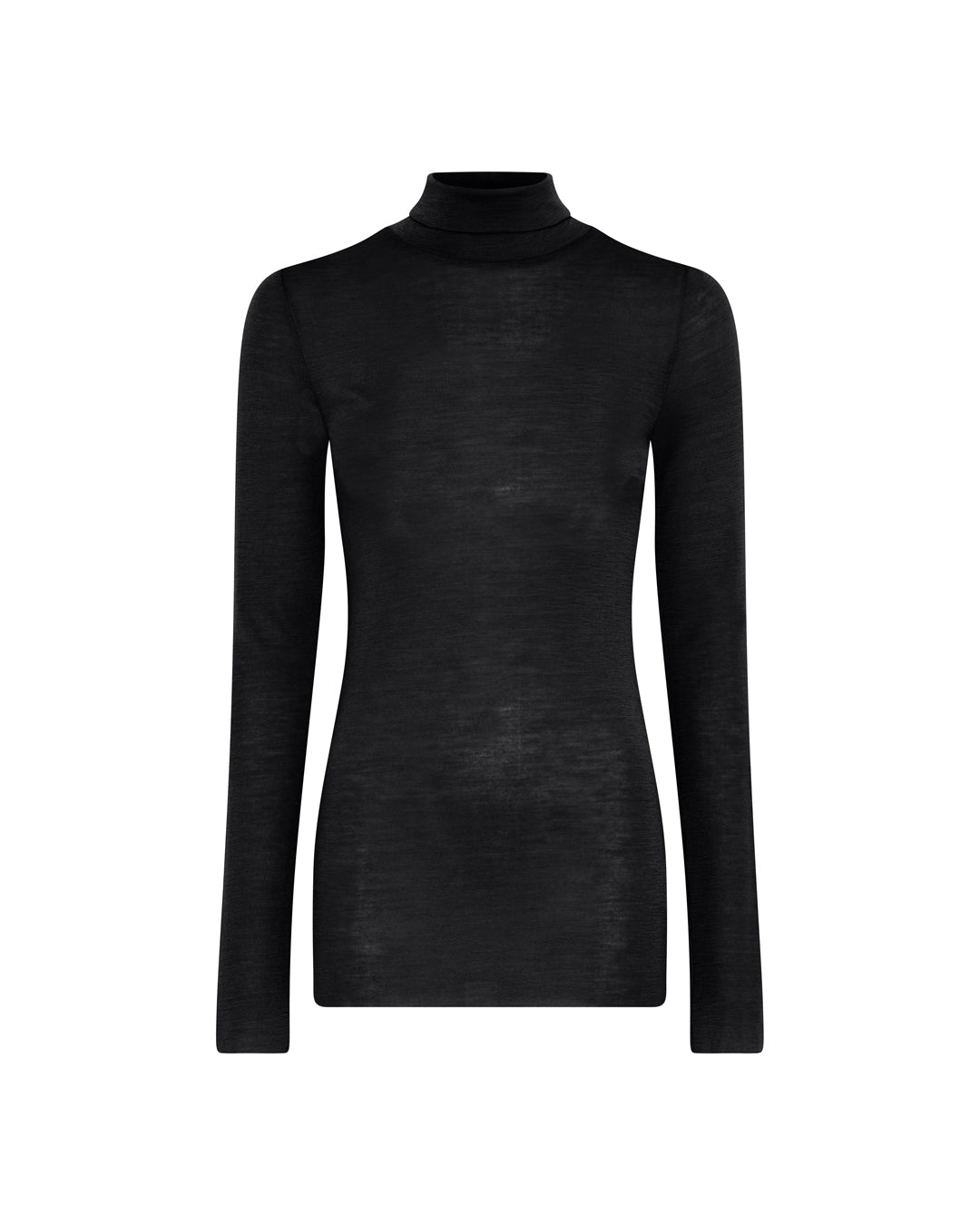 FRAU Tirana wool ls roll neck top Top Black