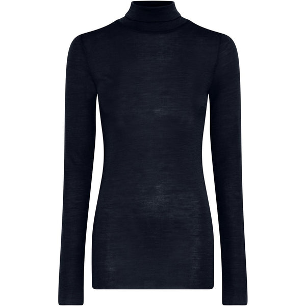 FRAU Tirana wool ls roll neck top Top Dark Navy