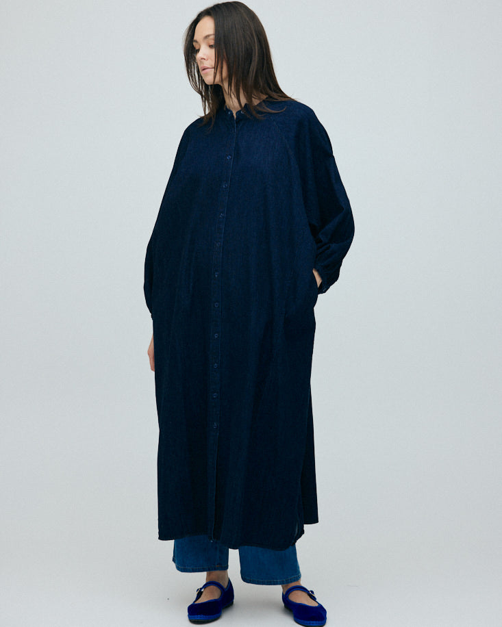 FRAU Tokyo denim kjole Dress Dark blue denim