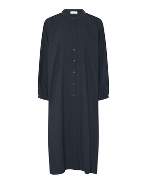 FRAU Tokyo light uld skjortekjole Dress Dark Navy