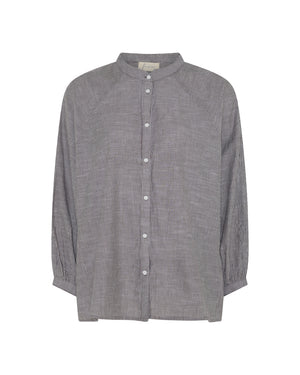 FRAU Tokyo skjorte Shirt Coffee Quartz Stripe