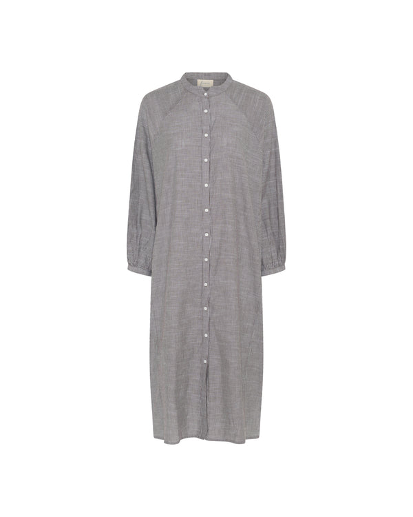 FRAU Tokyo skjortekjole Dress Coffee Quartz Stripe