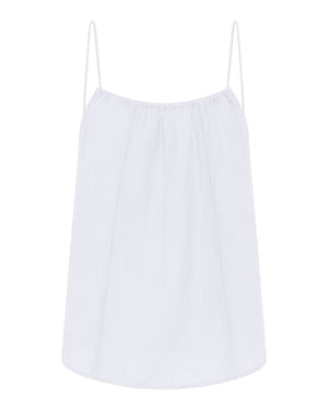 FRAU Vancouver 100% hør top Top Bright White