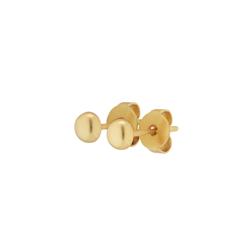 FRAU Dot stick gold Earring Matt Gold 18 K