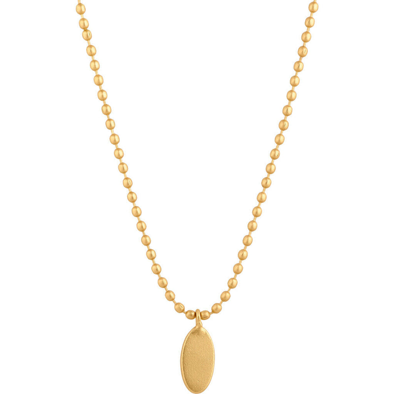 FRAU Oval necklace gold Necklace Matt Gold 18 K