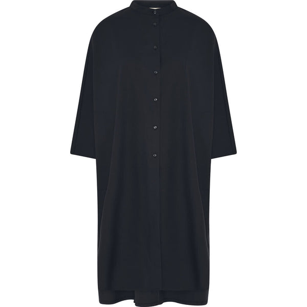 FRAU Seoul lang uldskjorte Long shirt Dark Navy